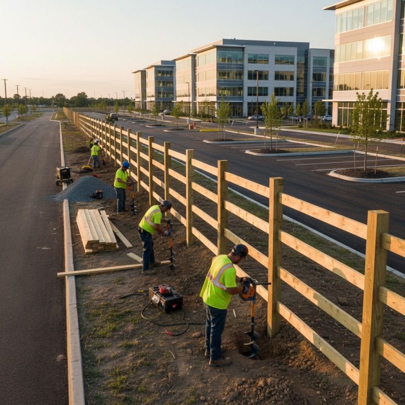 Commercial Fence Construction detail